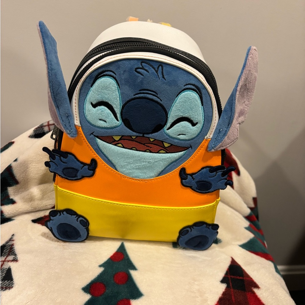 Loungefly Stitch Backpack - Blue, Orange, Yellow